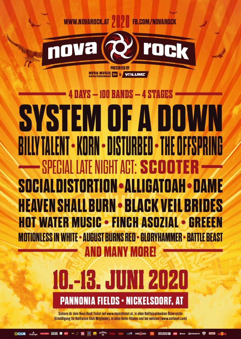 Nova Rock Festival 10-13 June 2020